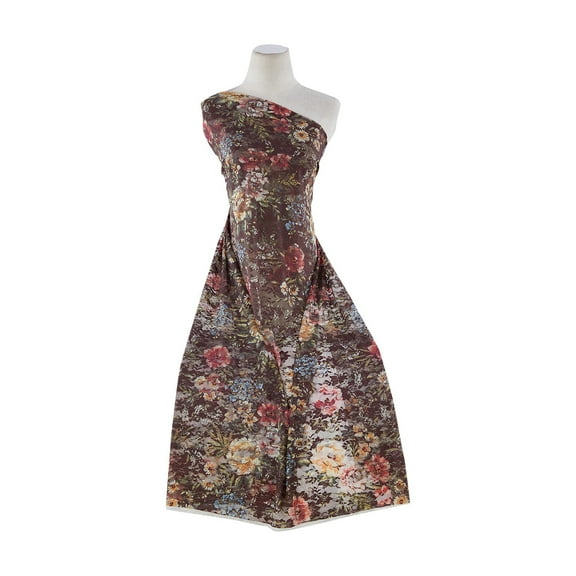 Zelouf Printed Floral Lace Digital Sample  , Sewing, DIY, Crafts Fabric by the Yard, 937 Black/red, 3 Yard