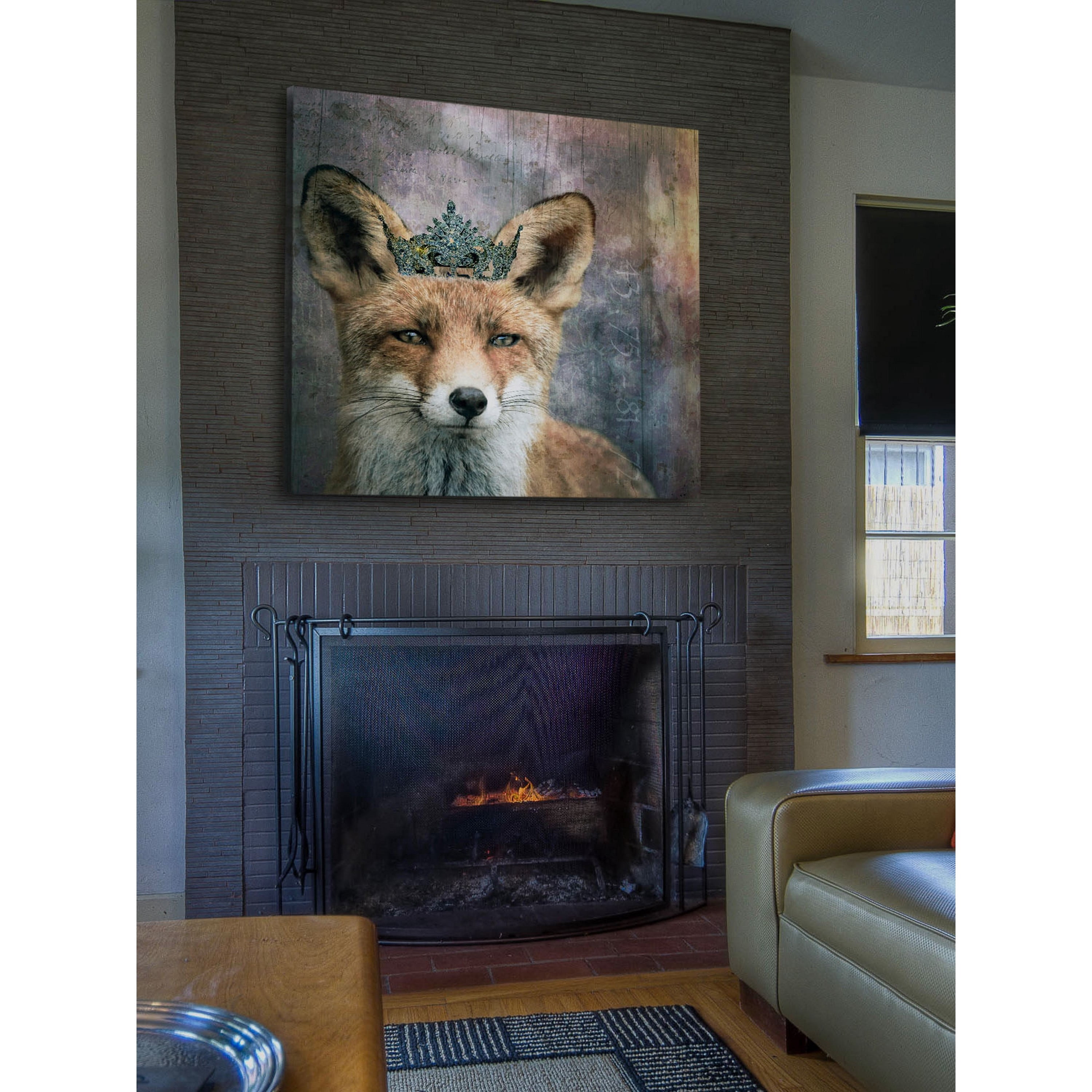 "Queen Fox" Painting Print on Wrapped Canvas