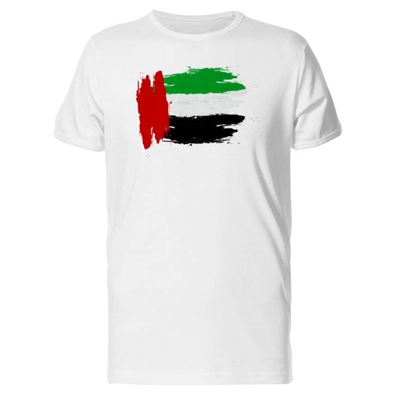 Brush Paint Uae Flag Tee Men's -Image by Shutterstock