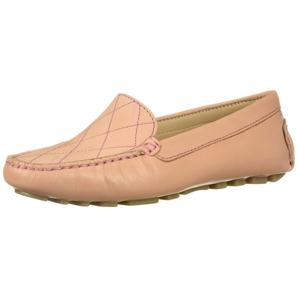 Driver Club USA Womens Leather Made in Brazil Washington Driver Driving Style Loafer, Rose Nappa/Nubuck, 7 M US