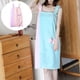 thumbnail image 3 of Vestido de toalla envolvente para baño/ducha para mujer, falda de baño con tirantes y falda de baño con lazo de bloque de color doble, 3 of 5