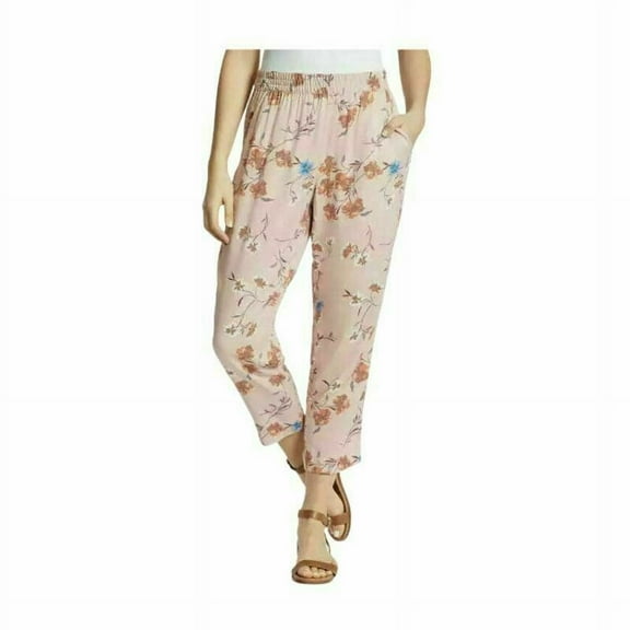 NEW!!! Jessica Simpson Ladies' Soft Printed Pant (Pink Floral & XXL)