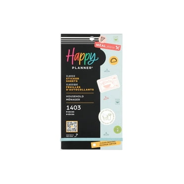 Happy Planner Daily Chores - Decoration adhesive set - 1403 pieces - 30 sheets - paper