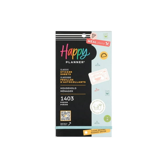 Happy Planner Daily Chores - Decoration adhesive set - 1403 pieces - 30 sheets - paper
