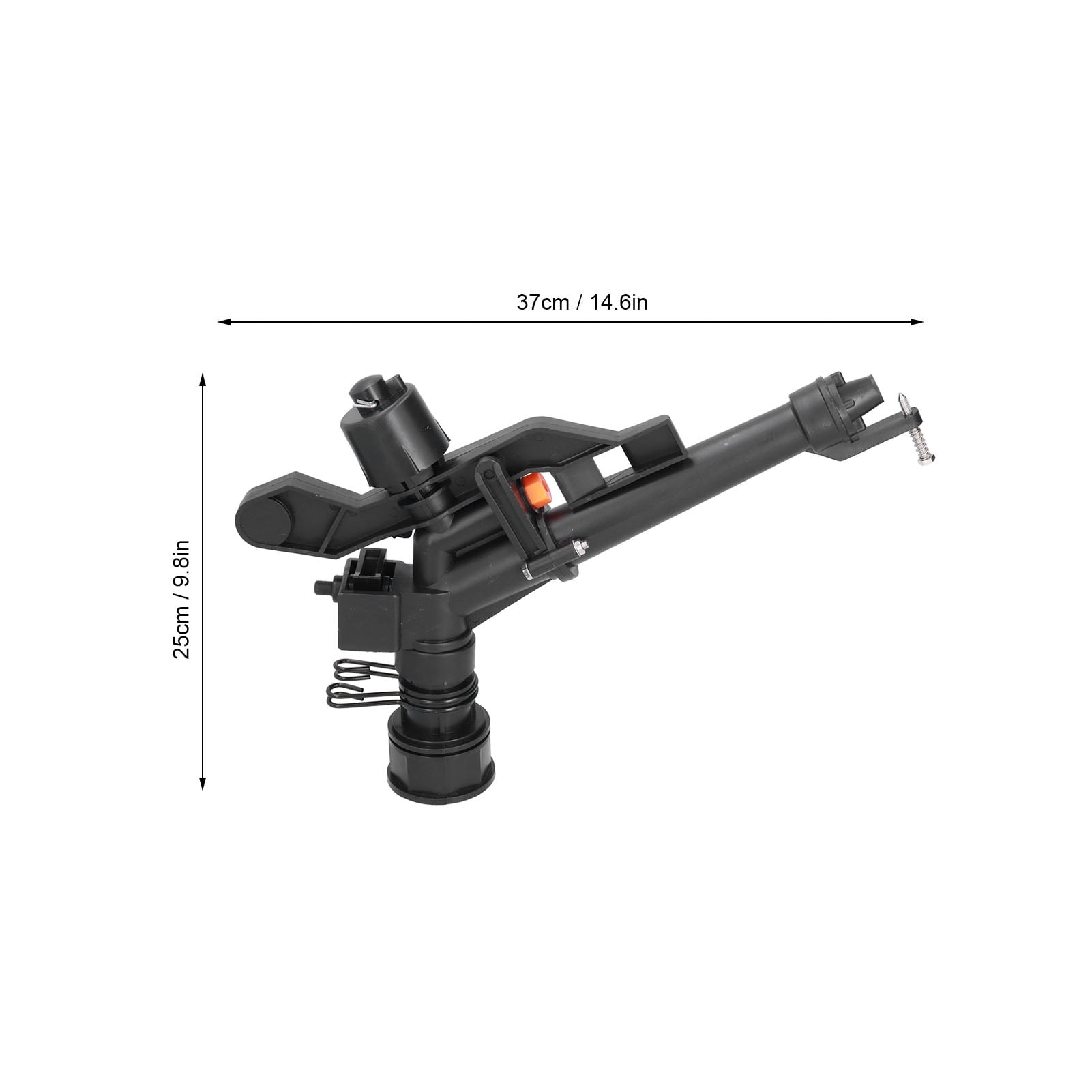 G 1‑1/2 Irrigation Sprinkler ABS Adjustable Rocker Arm Large Flow Impact Sprinkler for Garden Lawn