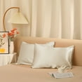 thumbnail image 6 of REGALWOVEN Set of 2 Satin Pillowcases for Hair and Skin with Envelope Closure Standard Light Tan, 6 of 6