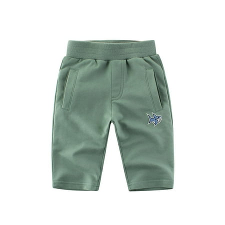 

B91xZ Boys Pants Children s Pants Sweatpants Boy s Capri Pants Marine Animal Pattern Waist Elastic for 1 To 7 Years Boys Baseball Pants Sizes 12-18 Months