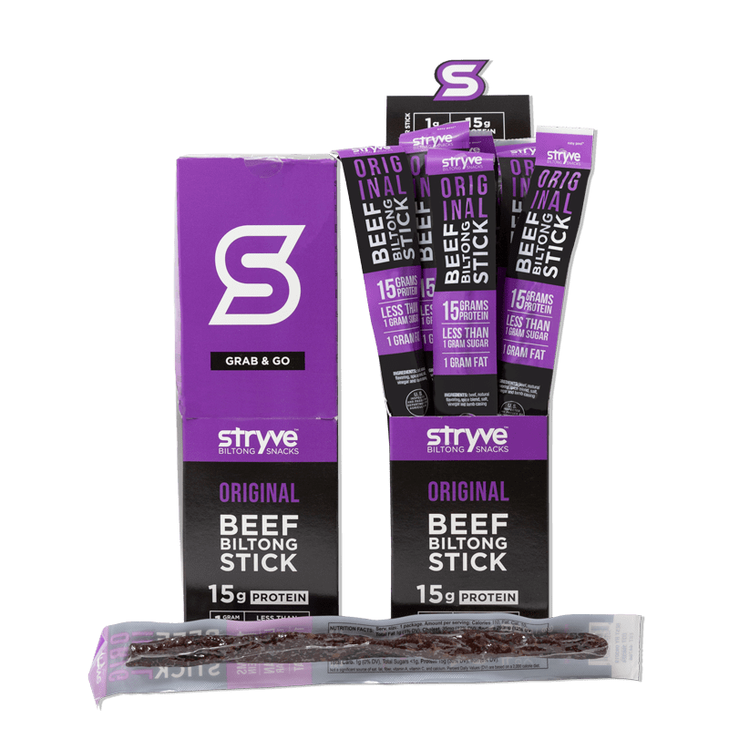 Stryve Beef Biltong Stick Low Fat, Low Carb, Low Sugar Gluten and