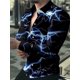 thumbnail image 1 of Camisa de diseño de moda para hombre con estampado de estrellas, color morado, azul y dorado, de lujo, para uso social, con solapa, talla grande, informal, de manga larga, 1 of 6