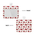 thumbnail image 2 of Susaid Strawberry Print ID Badge Holder with Double-Sided Windows Horizontal Hard Plastic Case Black Card Protector Pouch for Office School ID Credit Cards, 2 of 7