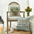 thumbnail image 3 of Bless Our Home Eucalyptus Leaves Starfish Throw Pillow Covers, 18 x 18 Inch Seasonal Spring Summer Truck Home Sweet Home Cushion Case Decorations Set of 4, 3 of 6