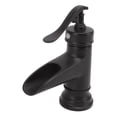 thumbnail image 4 of Single Hole Basin Faucet, Single Handle Waterfall Outlet Faucet Black  For Toilet For Under Counter Basin, 4 of 8