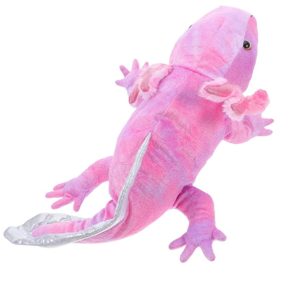 TABLZONE Plush Axolotl Hand Puppet Violet Soft Material Movable Mouth for Animal Roleplay