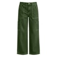 thumbnail image 3 of Tsivenald Womens Cargo Jeans High Waist Multi Utility Pockets Loose Straight Leg Classic Denim Workwear Trousers, 3 of 8