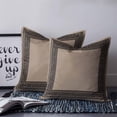 thumbnail image 2 of Brown Geometric 20x20 Pillow Covers Set of 2, Black Greek Key Design Abstract Modern Art Throw Pillow Covers Decorative Couch Cushion Case, Microfiber Square Pillowcases for Bedroom Car Living Room, 2 of 7