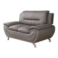 thumbnail image 1 of Alexent Tabouret de Salon Rembourré en Faux Cuir Moderne en Gris, 1 of 12