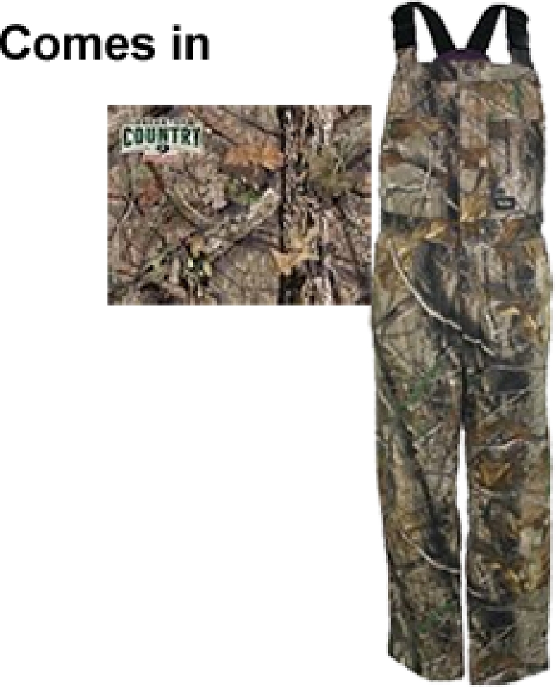 Walls Industries Womens Insulated Bibs Mossy Oak Country Small by WALLS INDUSTRIES INC