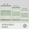 thumbnail image 2 of Bath mats for Bathroom Non Slip, Fluffy Absorbent Microfiber Bath mat Washable, Aesthetic Bathroom Rugs, Small Sage Green Striped Bath mat, Sage Green, 24" x 16", 2 of 8