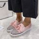 thumbnail image 5 of Amzcrzy Zapatos de mujer,Zapatos de mujer,Zapatillas de mujer, Zapatos de suela plana con diamantes de imitación para mujer, zapatos casuales de un solo pie. Sandalias Mujer Zapatillas De Casa, 5 of 6