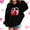 Black, variant on Girls Cute Heart Lock Print Hoodie White Valentine's Day Kids Pullover Soft Sweatshirt 3-14 Years,Size 7-8 T