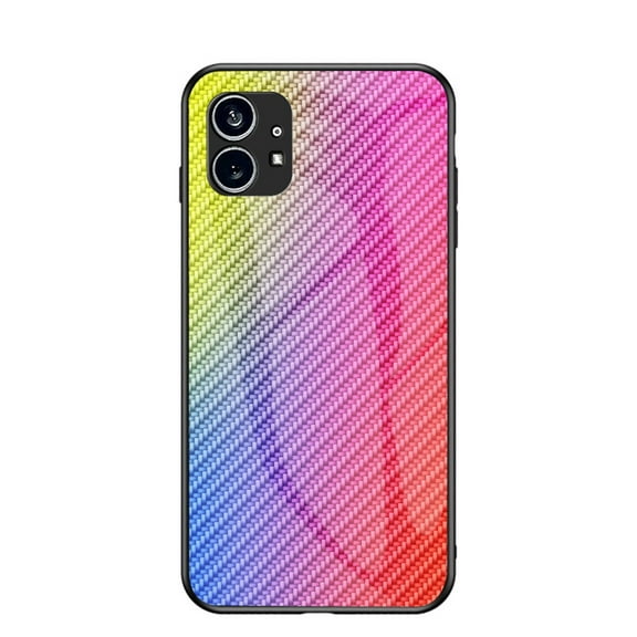 SaniMore Cover Compatible with Nothing Phone (1) 6.55" 2022, Rugged Carbon Fiber Glass Backplane Shockproof TPU Bumper Luxury Eye-catching Anti-drop Heavy Duty Protective Case, Dazzle