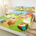 thumbnail image 3 of Manfei Western Farmhouse Chicken Bed Sheets,Cute Cow Sheep King Sheets,Farm Animal Pig Sheet Set For Girl Boy,Luxury Bedroom Decor,4 Pieces, 3 of 7