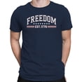 thumbnail image 2 of Smartprints Freedom EST. 1776 Patriotic Men's T-shirt, Navy, S, 2 of 3