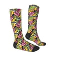 thumbnail image 3 of Balery Colrful Tropical Leaves Printed Novelty Socks Men's Women's Crew Socks Sports Socks Knee High Socks Cotton Socks Quirky and Cool Socks, 3 of 9