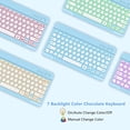 thumbnail image 3 of Backlit Wireless Bluetooth Keyboard Folio with Pencil Holder for 12.9-inch iPad Pro, iPad 5th/6th Gen & 13-inch iPad Air M2 (2024) / M3 (2025),Blue, 3 of 8