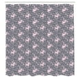 thumbnail image 3 of Ambesonne Floral Shower Curtain, Bindweed Flower Bells Design, 69"Wx84"L, Petrol Blue Mauve, 3 of 5