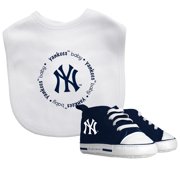 BabyFanatic 2 Piece Bib and Shoes - MLB New York Yankees - White Unisex Infant Apparel