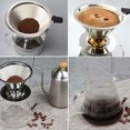 thumbnail image 1 of yingyy Pour Over Coffee Driper Double Stainless Steel Coffee Filter Layer Mesh Filter Cup Stainless Steel Coffee Tea Beverages Fine Mesh Strainer, 1 of 9