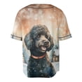 thumbnail image 2 of Hello Winter Poodle Welcome Snowy Night Watercolor Vintage All Over Print 3D Baseball Shirt Poodles Dog Lover Gifts Idea Softball Sport - 01011, 2 of 6