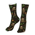 thumbnail image 6 of Fuzoiu Sloth Doing Yoga Print Crew Socks,Casual Athletic Gym LightWeight Thin Socks,Casual Crew Socks for Men Woman,Calf Length Crew Socks, 6 of 7