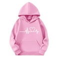 thumbnail image 4 of Atogsazn Boys Oversized Fleece Hoodies Kids Long Sleeve Hoodie Pullover Sweatshirt for Girl Fall Winter Clothes 02-Pink 13-14 Years, 4 of 5