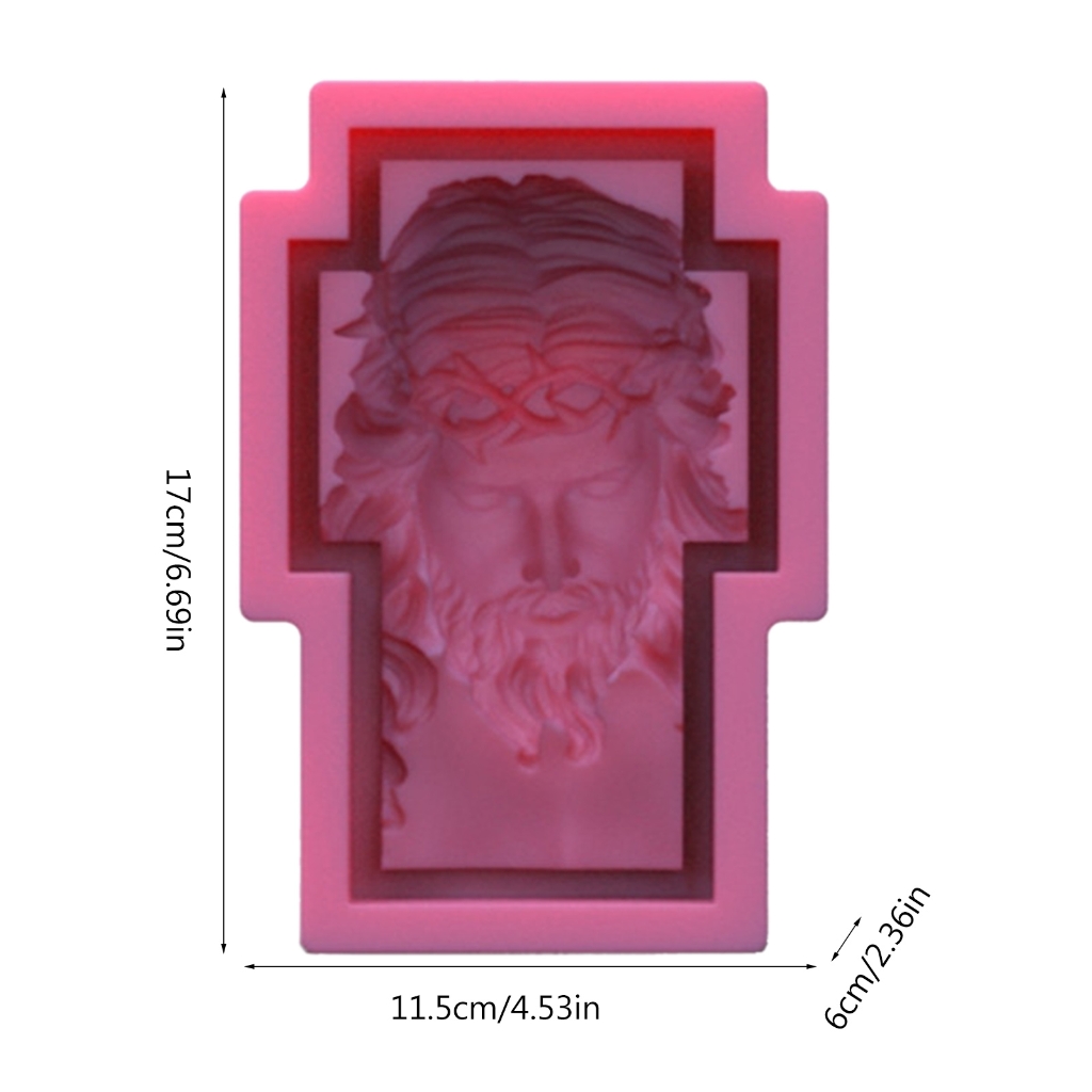 Geemin Man Head Candle Mould Handmade Candles Aroma Wax Soap Molds for Decoration