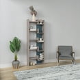thumbnail image 4 of Ada Home Decor Bonaparte Multiple Tier Open Shelf Modern Bookcase, Light Mocha/Turquoise, 4 of 7