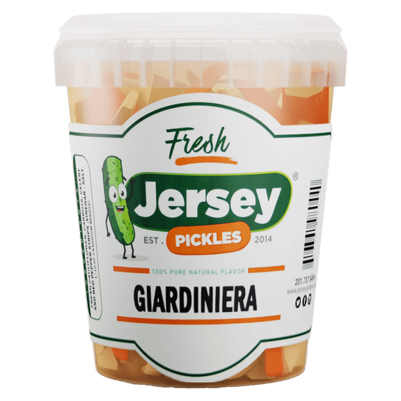 JERSEY PICKLES Giardiniera, Italian-Style Pickled Vegetables, Fresh Pickle Jar