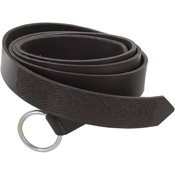 Armory Replicas Viking Weave Leather Tunic Belt Brown 66 Inches x 1.25 Inch x 3.12 mm