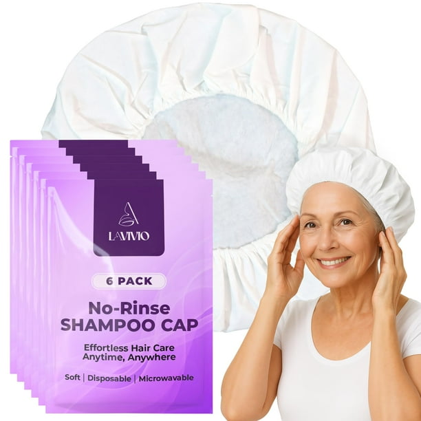 Champú en cápsulas Lavivio No Rinse, paquete de 6, para personas mayores y postradas en cama