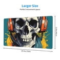 thumbnail image 2 of Bingfone Modern Hip-Hop Skull Large Gaming Mouse Pad,Extended Desk Mousepad with Stitched Edges,Non-Slip Base,Water Resist Keyboard Pad for Gamer, Office & Home, 29.5 x 16 in, 2 of 6