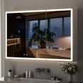 thumbnail image 4 of Ciumeeo Medicine Cabinet with LED Lighted Mirror, 32''X24'' Wall Mounted Cabinet for Bathroom, 4 of 10