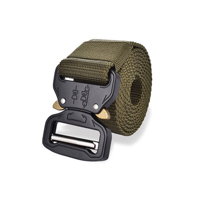 Cinturones deportivos Deserta rápida Insertar bloqueo al aire libre entrenador hebilla cintura nylon aleación caza pesca pantalones cintura correa verde Speravity OD011015-02