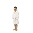 thumbnail image 2 of BC BARE COTTON Kids Microfiber Fleece Hooded Robe - Boys - White - Medium, 2 of 5