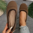 thumbnail image 2 of Hopeusnice Flats Shoes for Women Non-Slip Canvas Materials Summer And Fall Shoes Soft Breathable Flat Heel Trendy Pumps Shoes Women's Flats Shoes Slip-Resistant Walking Shoes Brown 41, 2 of 9