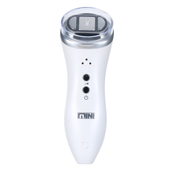 Masseur Facial HIFU Blanc Prise US - Matériau ABS, 3 Modes Réglables, Puissance 24W, Fréquence 3MHz, 650nm LED, Dispositif Portable de Raffermissement et Rajeunissement de la Peau 135g avec Adaptateur AC90V-240V et Manuel Utilisateur