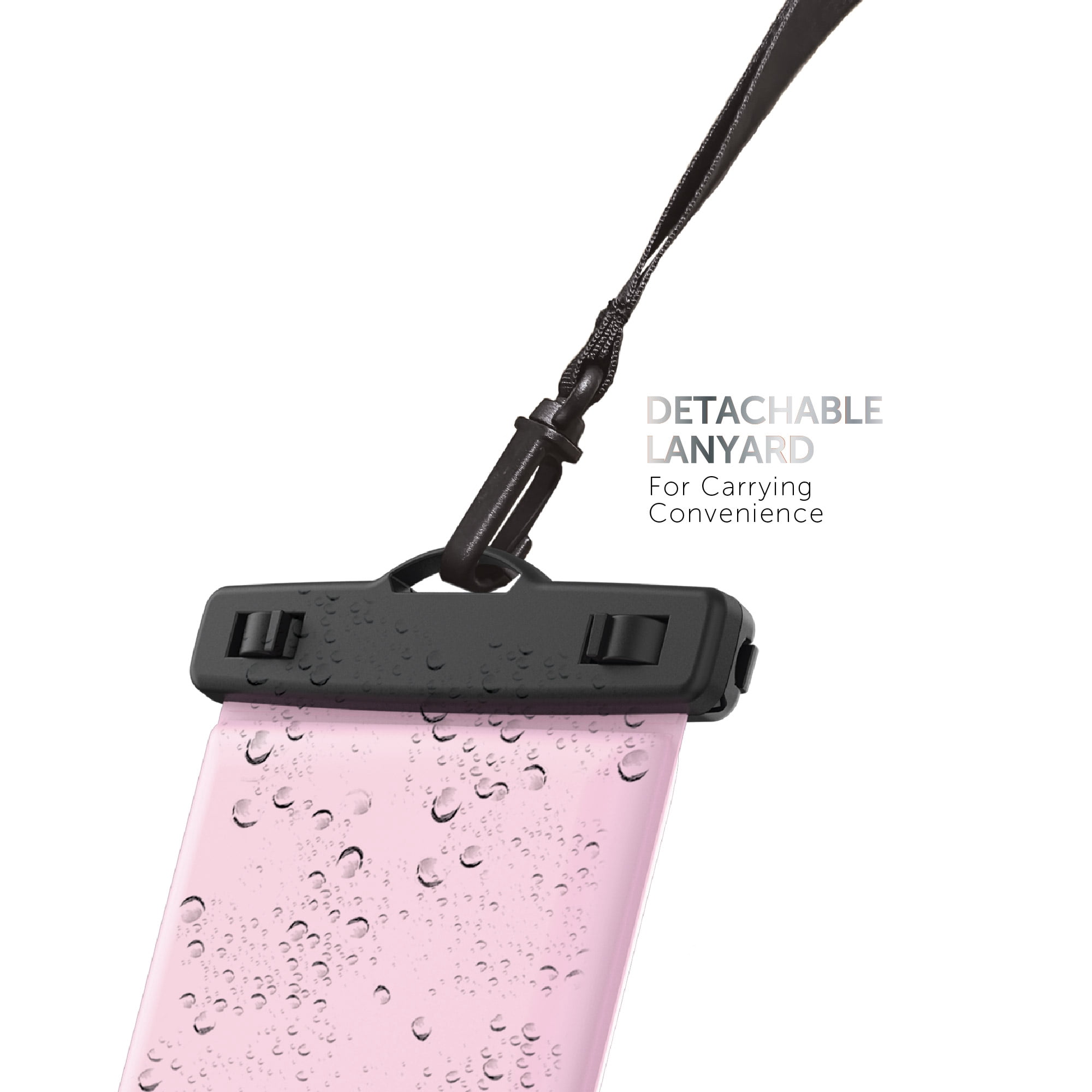Body Glove Tidal Waterproof Floating Phone Pouch with Secure Seal - Pink/Clear