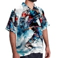 thumbnail image 2 of Ice Hockey Men's Short Sleeve Printed Button Down Beach, Casual, Poplin Shirts for Summer Vacation, 2 of 6