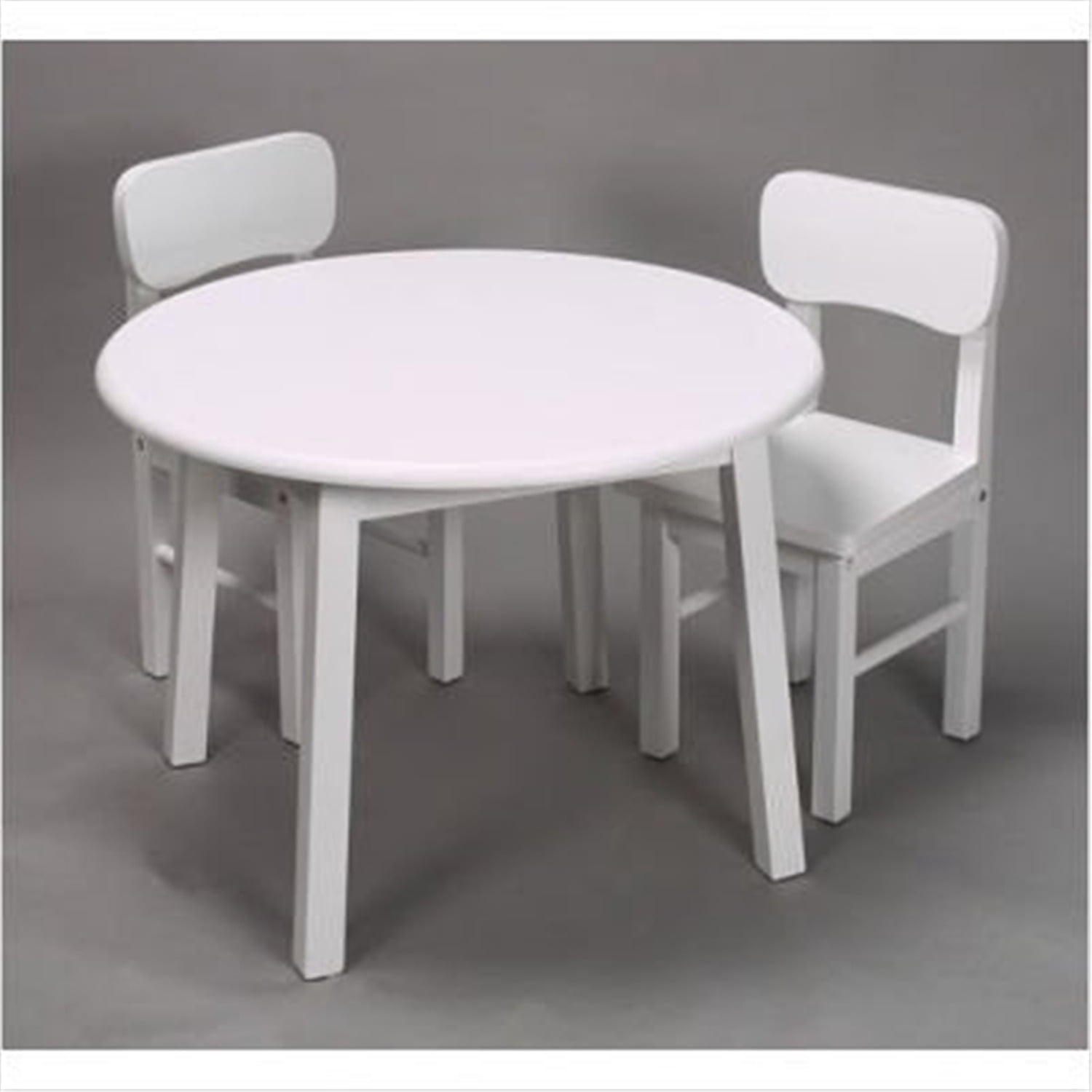 GiftMark Round White Table and Chair Set