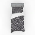 thumbnail image 2 of Ambesonne Floral Bedding Set 4 Pcs, Abstract Foliage Swirls, Queen, Dark Blue Grey and Beige, 2 of 3